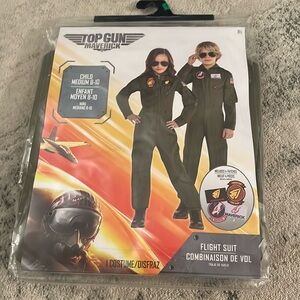 Top gun maverick new costume child medium 8-10 flight suit